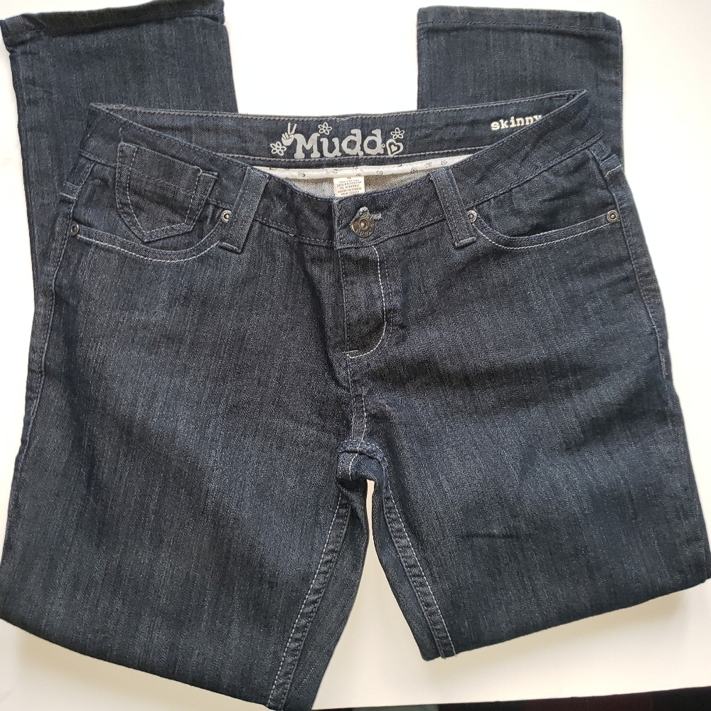 Mudd Skinny Jeans Juniors Sz 9 Dark Wash Stretch Denim Womens - Picture 4 of 6